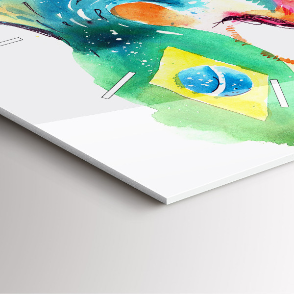 Square glass wall clock Culture - Brazilian flag