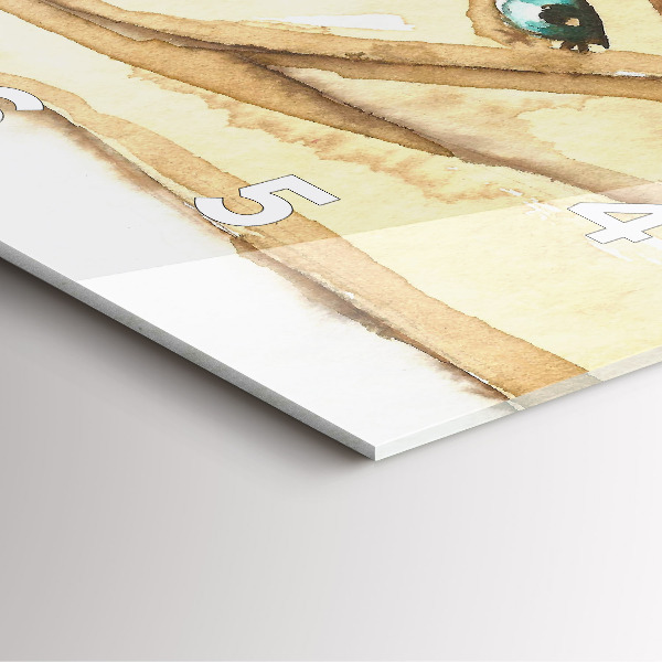 Square glass wall clock Portrait of a woman