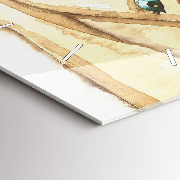 Square glass wall clock Portrait of a woman