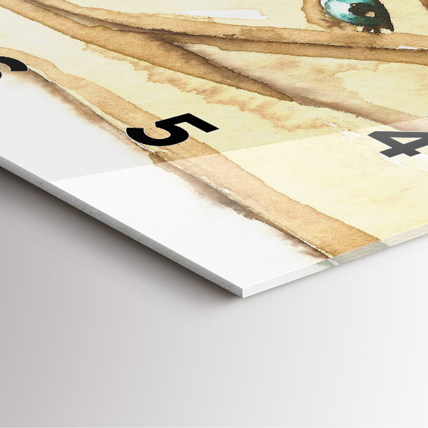 Square glass wall clock Portrait of a woman