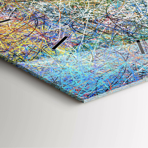 Square glass wall clock Abstraction - Emotions