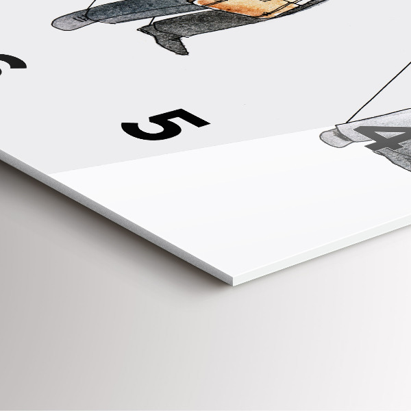 Square glass wall clock Puppet People