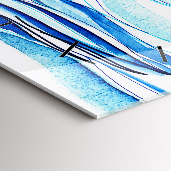 Square glass wall clock Surfboard