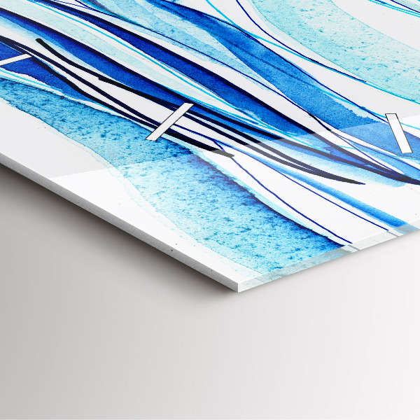 Square glass wall clock Surfboard