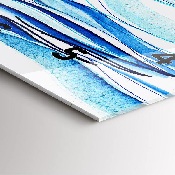 Square glass wall clock Surfboard