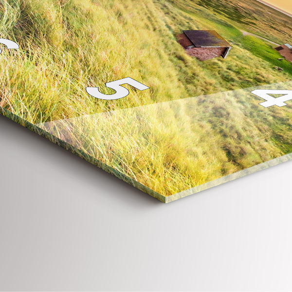 Square glass wall clock Lighthouse