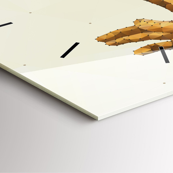 Square glass wall clock Creation of Adam