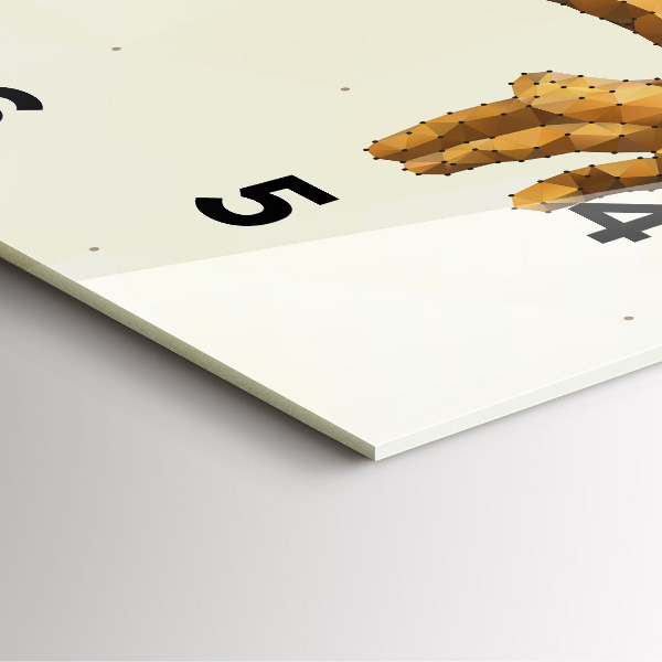 Square glass wall clock Creation of Adam