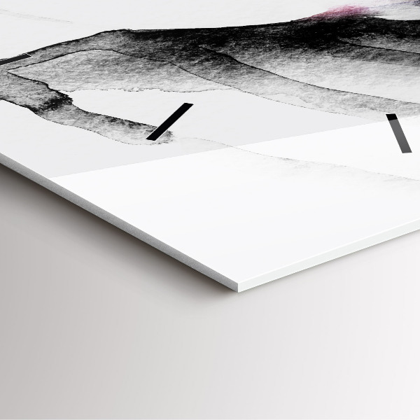 Square glass wall clock Portrait of a woman