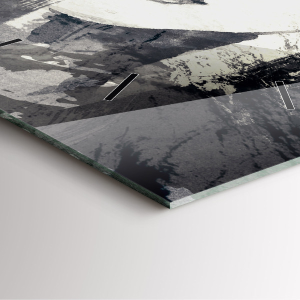 Square glass wall clock Woman - watercolors