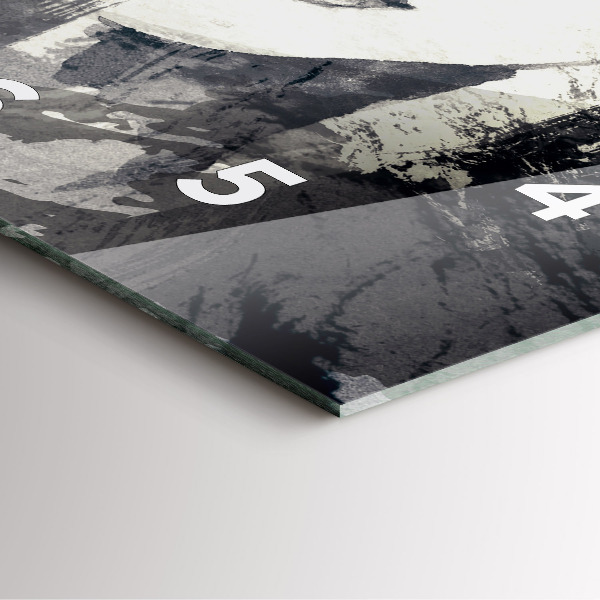 Square glass wall clock Woman - watercolors