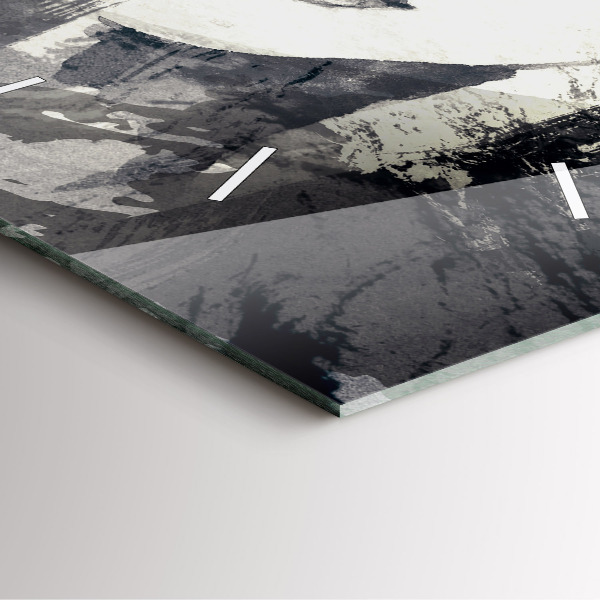 Square glass wall clock Woman - watercolors