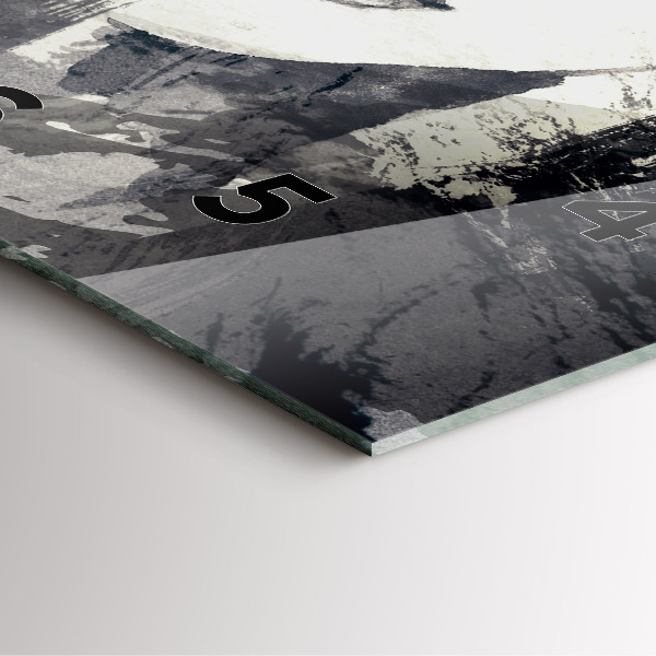 Square glass wall clock Woman - watercolors