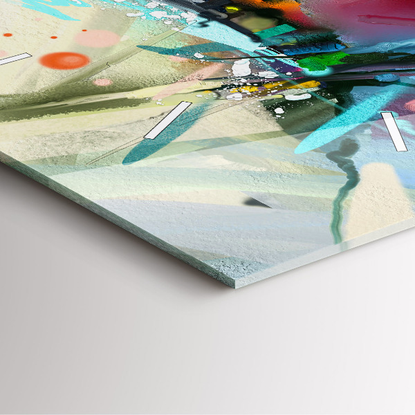 Square glass wall clock Rows of spices