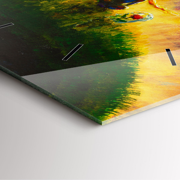 Square glass wall clock Abstraction The Little Prince