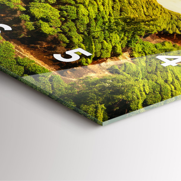 Square glass wall clock Tea Hill