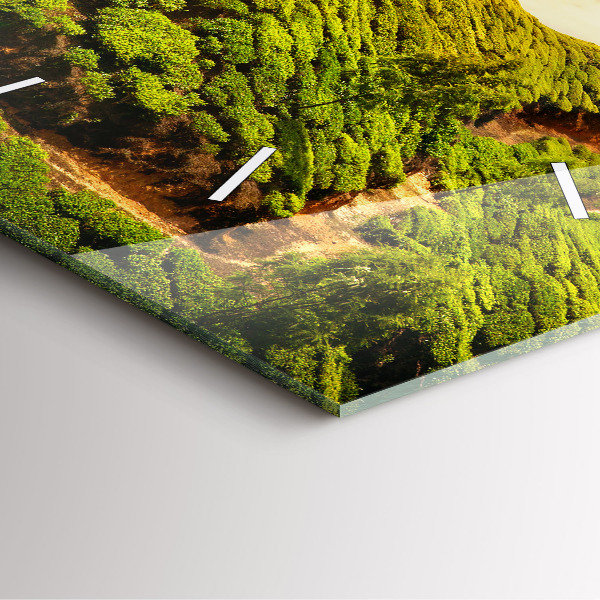 Square glass wall clock Tea Hill