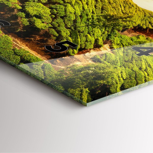 Square glass wall clock Tea Hill