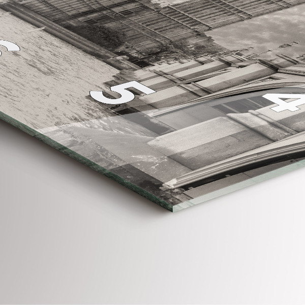 Square glass wall clock London England Big Ben