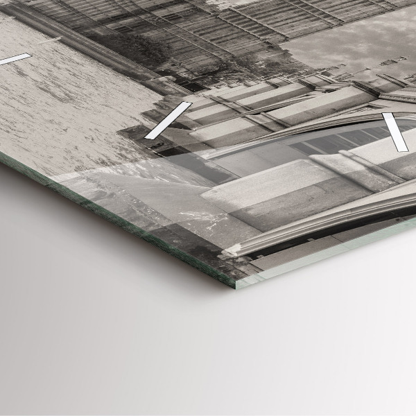 Square glass wall clock London England Big Ben