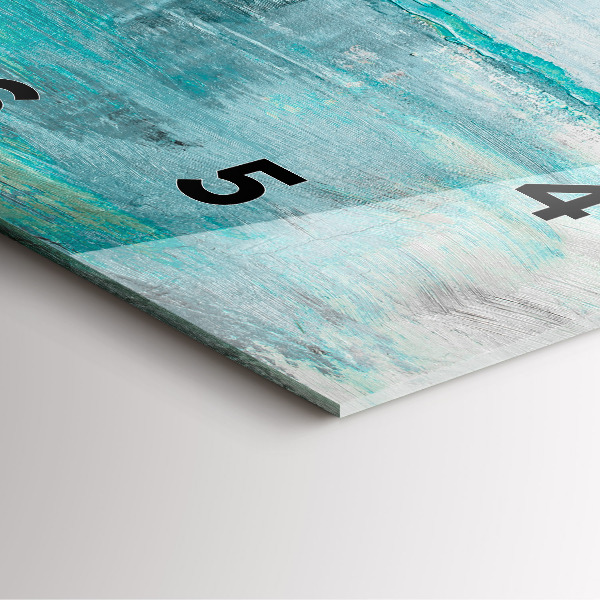 Square glass wall clock Oil texture abstract