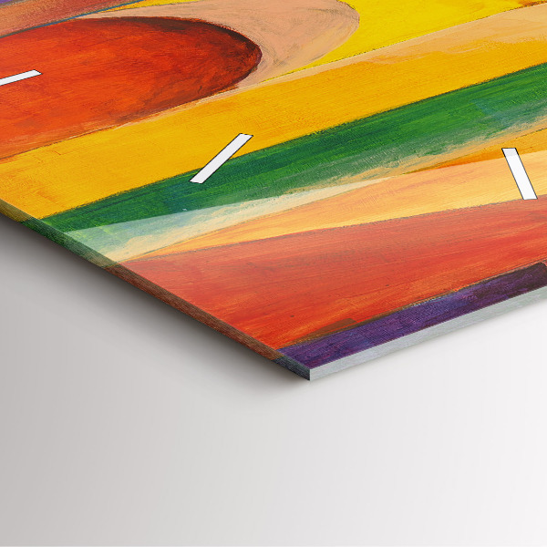 Square glass wall clock Art Decoration Abstraction