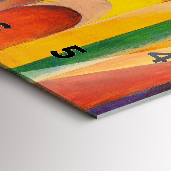 Square glass wall clock Art Decoration Abstraction