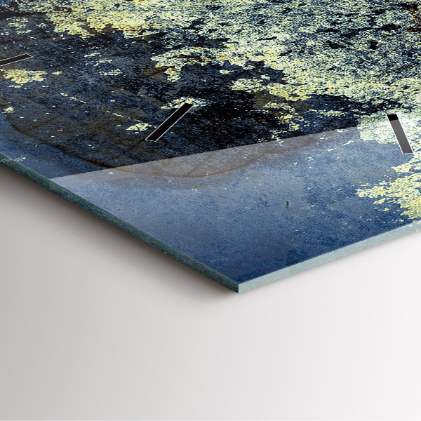 Square glass wall clock Butterfly vintage style