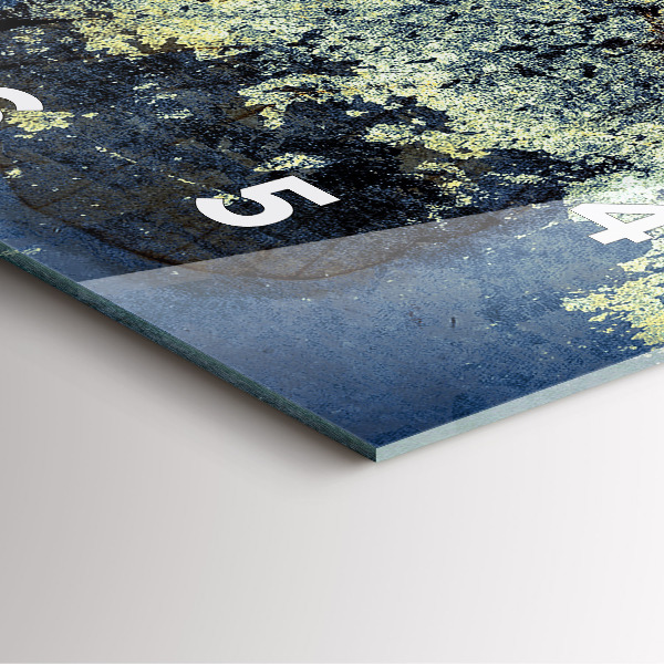 Square glass wall clock Butterfly vintage style