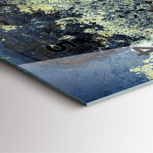 Square glass wall clock Butterfly vintage style