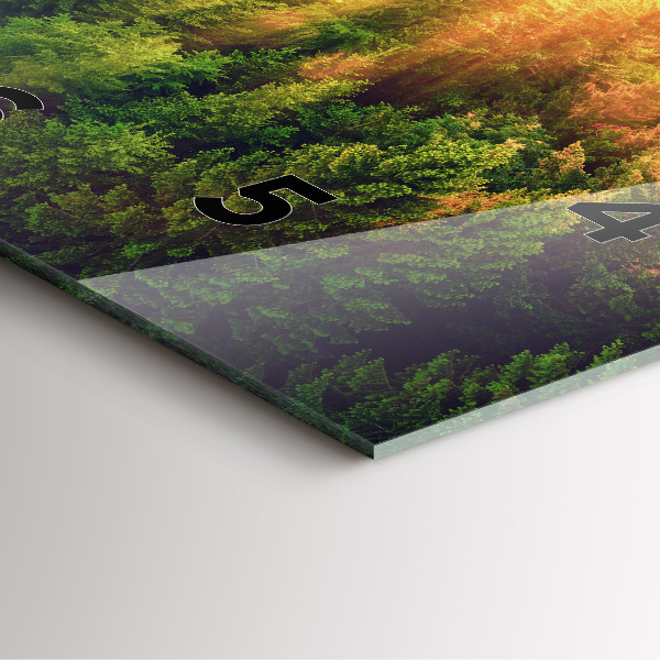 Square glass wall clock Sunset over the hills