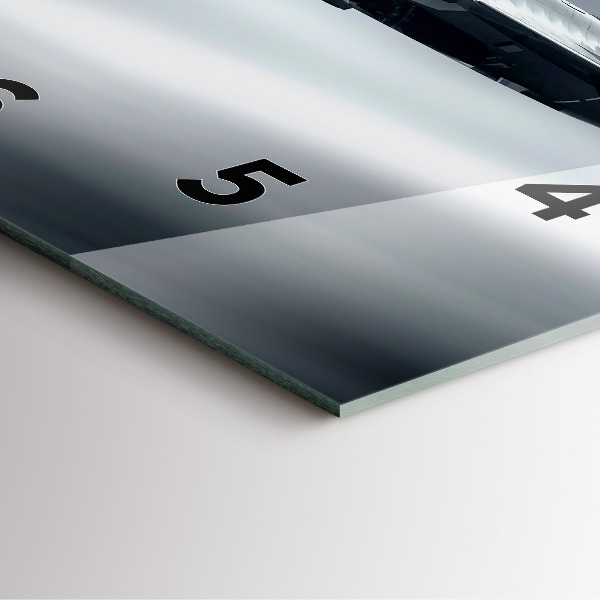 Square glass wall clock Military aircraft in flight