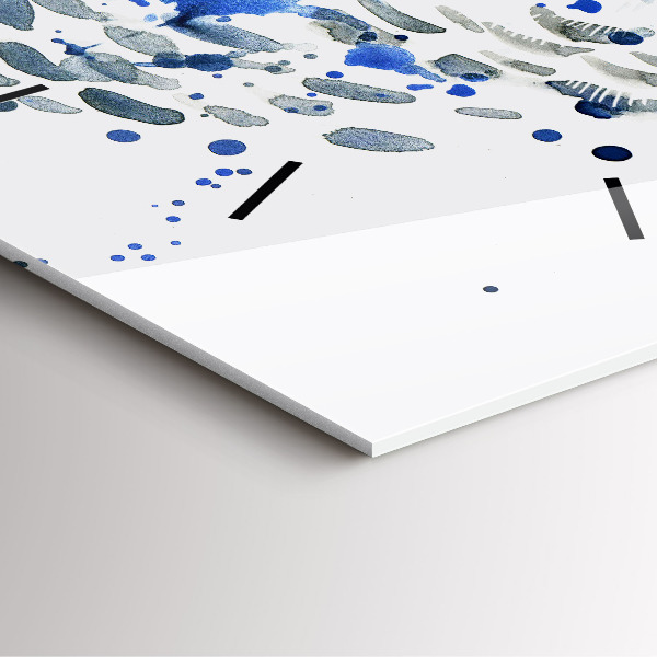 Square glass wall clock Owl look