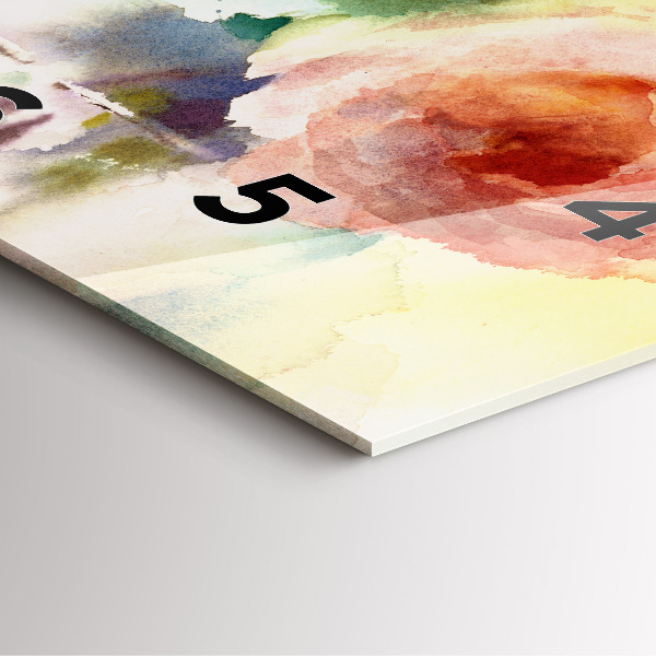 Square glass wall clock Roses in a Vase Watercolor