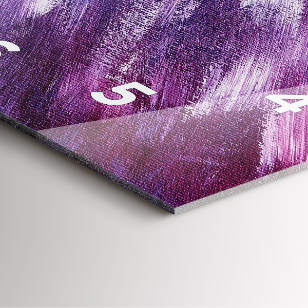 Square glass wall clock Acrylic paint texture