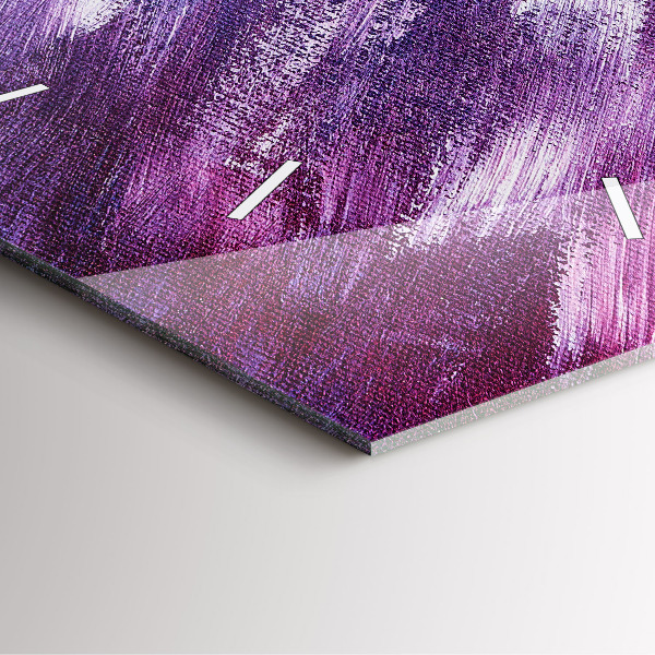 Square glass wall clock Acrylic paint texture