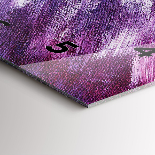 Square glass wall clock Acrylic paint texture