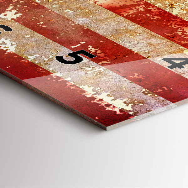 Square glass wall clock Vintage USA Flag