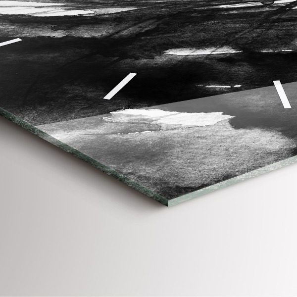 Square glass wall clock Portrait of a woman