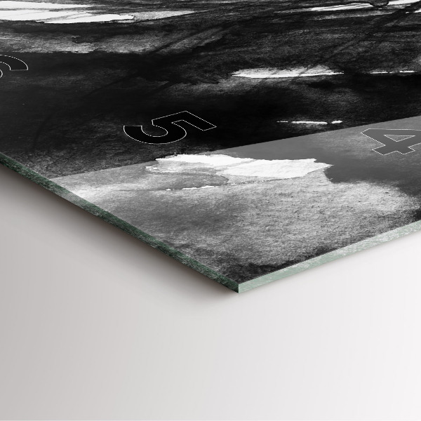 Square glass wall clock Portrait of a woman