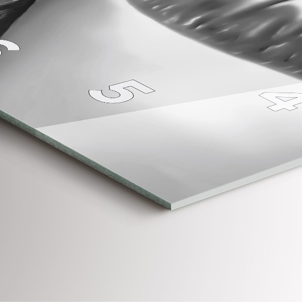 Square glass wall clock Woman's lips