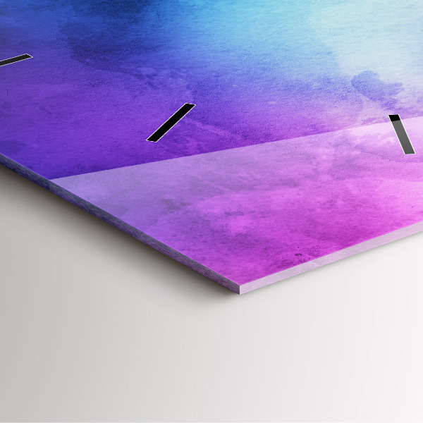 Square glass wall clock Colored Spots