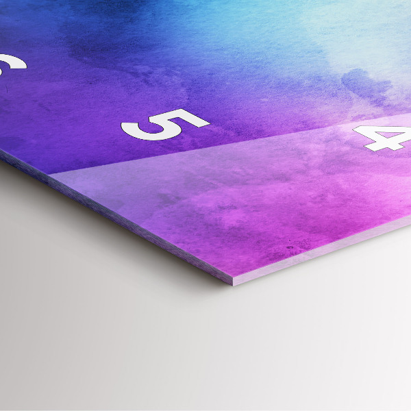 Square glass wall clock Colored Spots