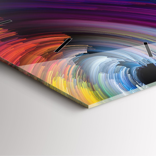 Square glass wall clock Abstraction hall