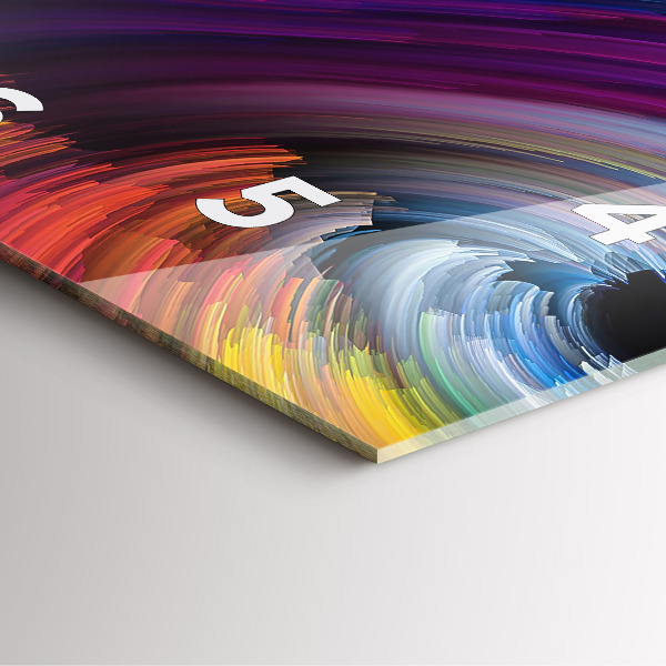 Square glass wall clock Abstraction hall