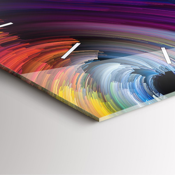 Square glass wall clock Abstraction hall