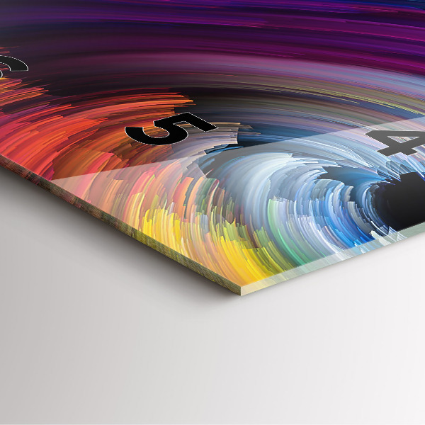 Square glass wall clock Abstraction hall