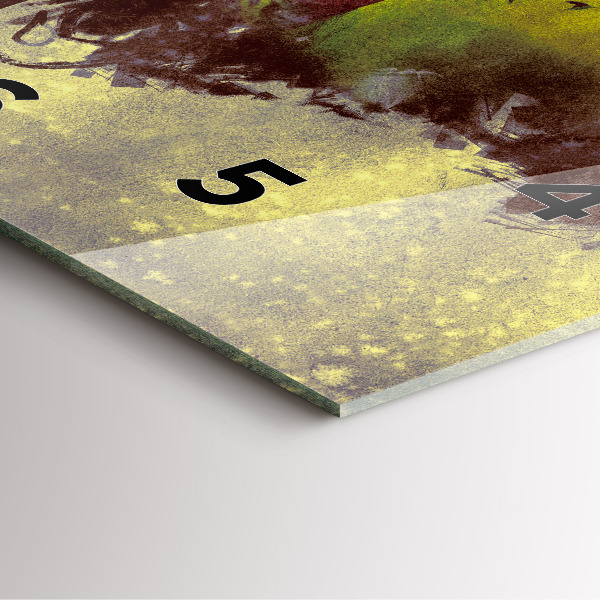 Square glass wall clock Woman in the forest