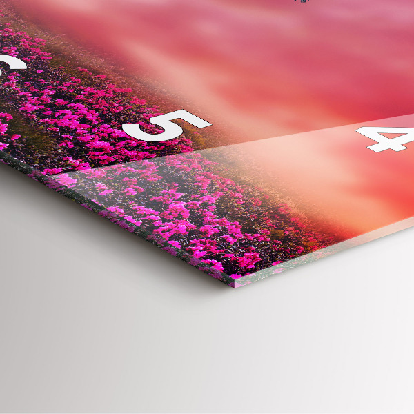 Square glass wall clock Birdhouse