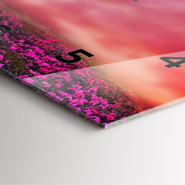 Square glass wall clock Birdhouse